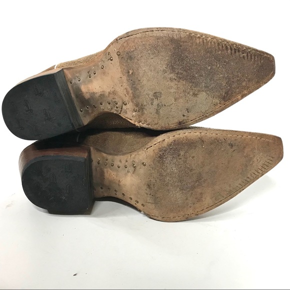 Justin Leather Cowboy Cowgirl Boots Size 8 - Picture 4 of 16